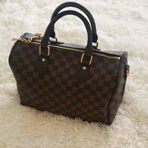 Richports Brown Checkered Bag